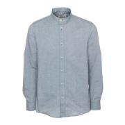 Casual Overhemd met Opstaande Kraag Drykorn , Blue , Heren