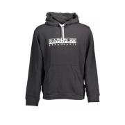 Hoodie met ritssluiting zak Napapijri , Black , Heren