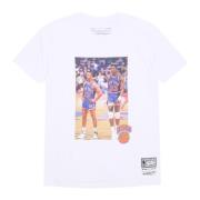 NBA Player Foto Tee Wit Mitchell & Ness , White , Heren