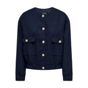 Boucle Jacket Only , Blue , Dames