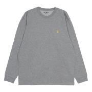 Chase Longsleeve T-shirt Grijs Heather/goud Carhartt Wip , Gray , Here...