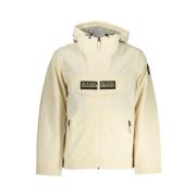 Beige Hooded Sportjas Waterdicht Napapijri , Beige , Heren