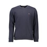 Blauw Sweatshirt met Geborduurd Logo Napapijri , Blue , Heren