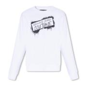 Bedrukte sweatshirt Versace Jeans Couture , White , Heren