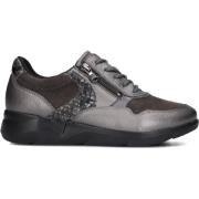 Dames Rits Sneakers Antraciet Waldläufer , Gray , Dames