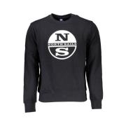 Zwarte Katoenen Sweatshirt met Logoprint North Sails , Black , Heren