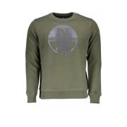 Gedrukte Sweater met Gezellige Ronde Hals North Sails , Green , Heren