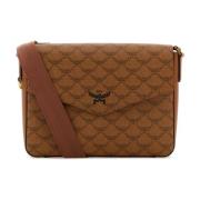 Canvas Crossbody Tas MCM , Brown , Heren