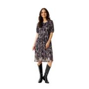 Elegante Lucette Jurk met Plooien IN Front , Black , Dames