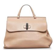 Pre-owned Leather gucci-bags Gucci Vintage , Beige , Dames