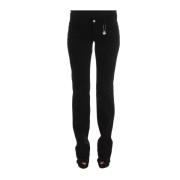 Zwarte Slim Fit Rits Jeans Costume National , Black , Dames