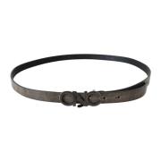 Elegante Donkerbruine Leren Riem Costume National , Brown , Dames