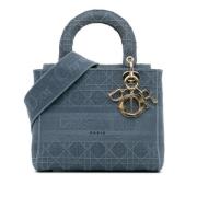 Pre-owned Canvas dior-bags Dior Vintage , Blue , Dames