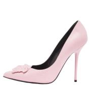 Pre-owned Leather heels Versace Pre-owned , Pink , Dames