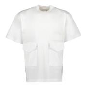 Wit Katoenen Zak T-shirt Sacai , White , Heren