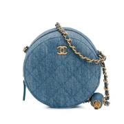 Pre-owned Denim crossbody-bags Chanel Vintage , Blue , Dames