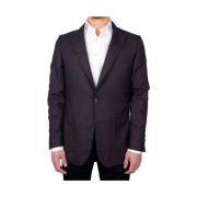 Italiaanse wollen blazer Made in Italia , Brown , Heren