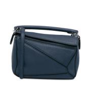 Pre-owned Leather handbags Loewe Pre-owned , Blue , Dames