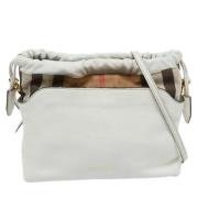 Pre-owned Canvas handbags Burberry Vintage , White , Dames