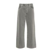 Grijze Wide Leg Denim Broek Agolde , Gray , Dames