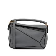 Pre-owned Leather handbags Loewe Pre-owned , Gray , Dames