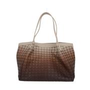 Bruine geweven tote tas met gouden hardware Serapian , Brown , Dames