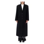 Zwarte Wol Quinn Coat Buitenkleding Anine Bing , Black , Dames