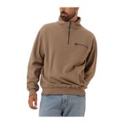 Taupe Half Zip Sweatshirt Forét , Beige , Heren