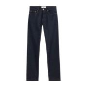 Blauwe Denim Klassieke Vijf-Pocket Jeans Ami Paris , Blue , Heren