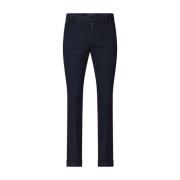 Klassieke Chino Broek met Zakken en Riemlussen Dondup , Blue , Heren