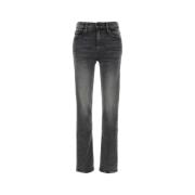 Zwarte Stretch Denim Rider Skimp Jeans Mother , Black , Dames