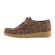 Luipaard Suède Print Schoenen Nature Footwear , Brown , Dames