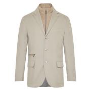 Stretch Katoen Cashmere Jas Corneliani , Beige , Heren