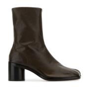 Mud Leren Tabi Laarzen Maison Margiela , Brown , Heren