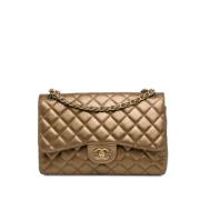 Pre-owned Leather shoulder-bags Chanel Vintage , Yellow , Dames