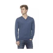 Luxe Cashmere V-hals Trui Blauw Billionaire , Blue , Heren