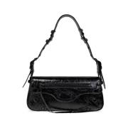 Zwarte Lamsschouder Tas met Stud Detailing Balenciaga , Black , Dames