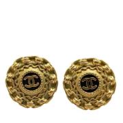 Pre-owned Metal chanel-jewelry Chanel Vintage , Yellow , Dames