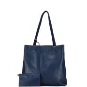 Pre-owned Leather totes Prada Vintage , Blue , Dames