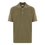 Bold Fox Head Polo Shirt Maison Kitsuné , Green , Heren