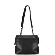 Pre-owned Leather handbags Chanel Vintage , Black , Dames