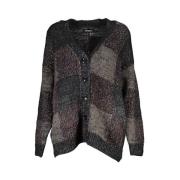 Elegante V-hals Vest met Knopen Desigual , Black , Dames