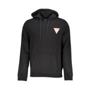 Slim Fit Hoodie met Centrale Zak Guess , Black , Heren