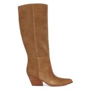 Suede Texan Heel Boots Guess , Brown , Dames