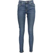 Blauwe Katoenen Slim Fit Jeans Desigual , Blue , Dames