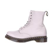 Leren enkellaarzen met logo Dr. Martens , Beige , Heren