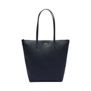 Effen kleur tas met geborduurd logo Lacoste , Black , Dames