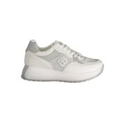 Witte Polyester Sneakers met Details Laura Biagiotti , White , Dames