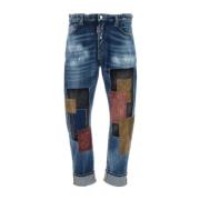 Big Brother Stretch Denim Jeans Dsquared2 , Multicolor , Heren