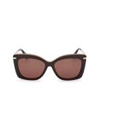 Vierkante Bruine Zonnebril Beth Mm0101 Max Mara , Brown , Dames